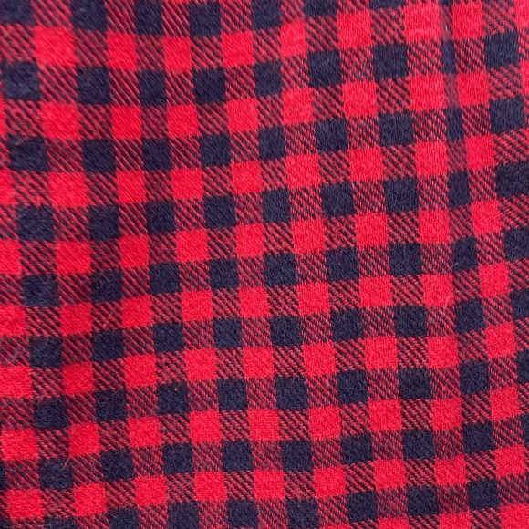 Men's J. Crew Flannel Plaid Elastic Waist Bootcut Pajama Pants Lounge Red Medium - Picture 7 of 7